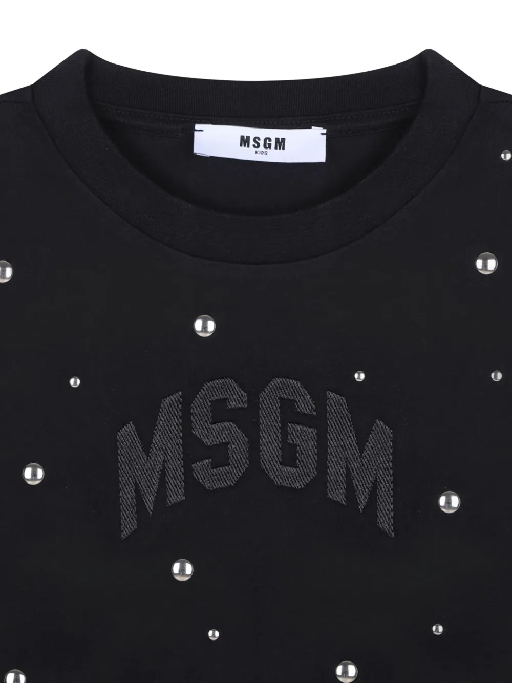 MSGM Kids Katoenen T-shirt Zwart