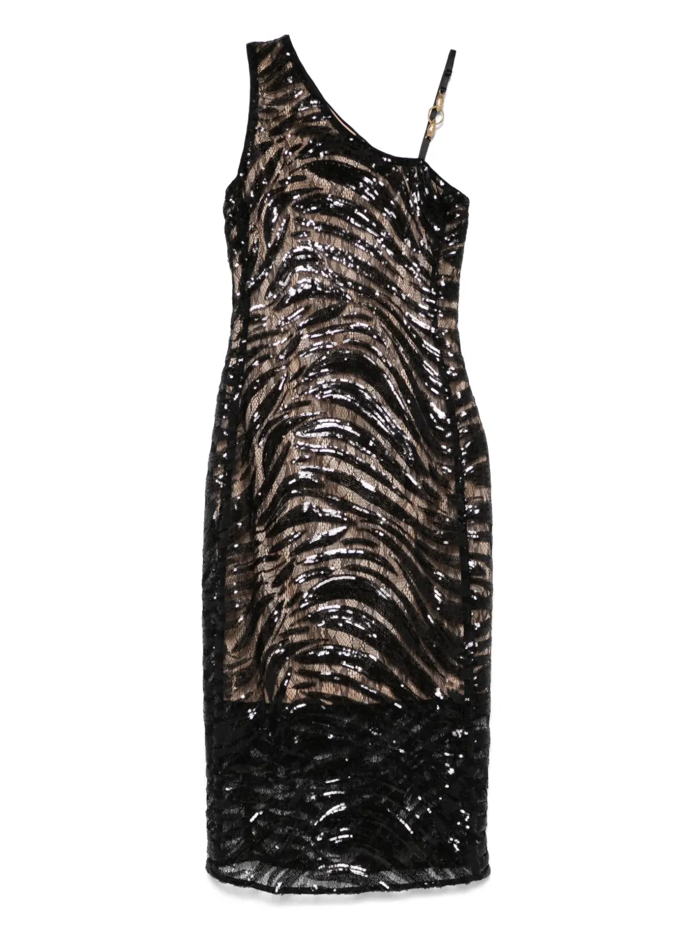 Just Cavalli Midi-jurk verfraaid met pailletten Zwart