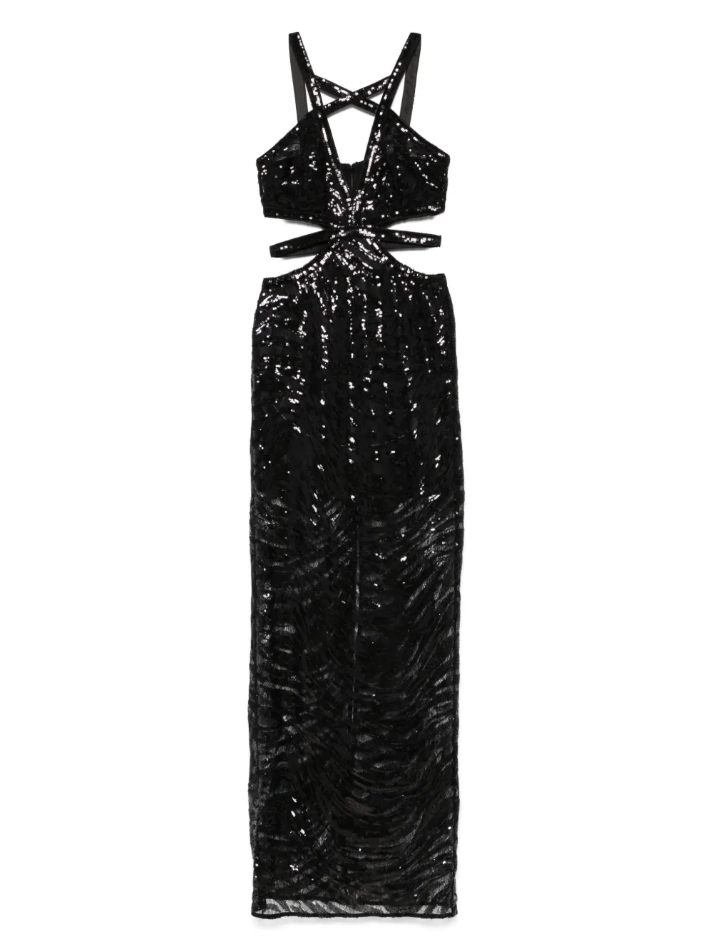 Just Cavalli Maxi-jurk verfraaid met pailletten Zwart