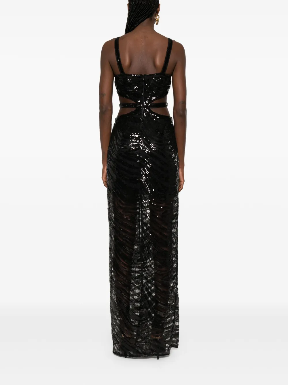 Just Cavalli Maxi-jurk verfraaid met pailletten Zwart