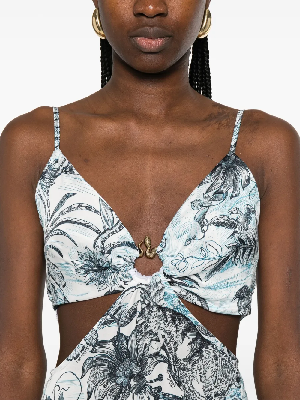 Just Cavalli Raso VI Strange maxi-jurk Blauw
