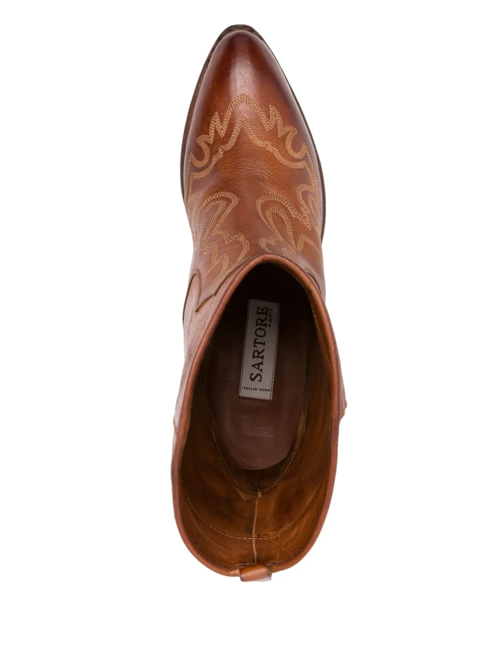 Sartore leather cowboy boots Brown