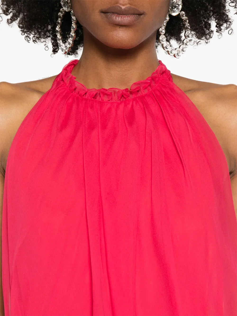 Alberta Ferretti Maxi-jurk met halternek Roze