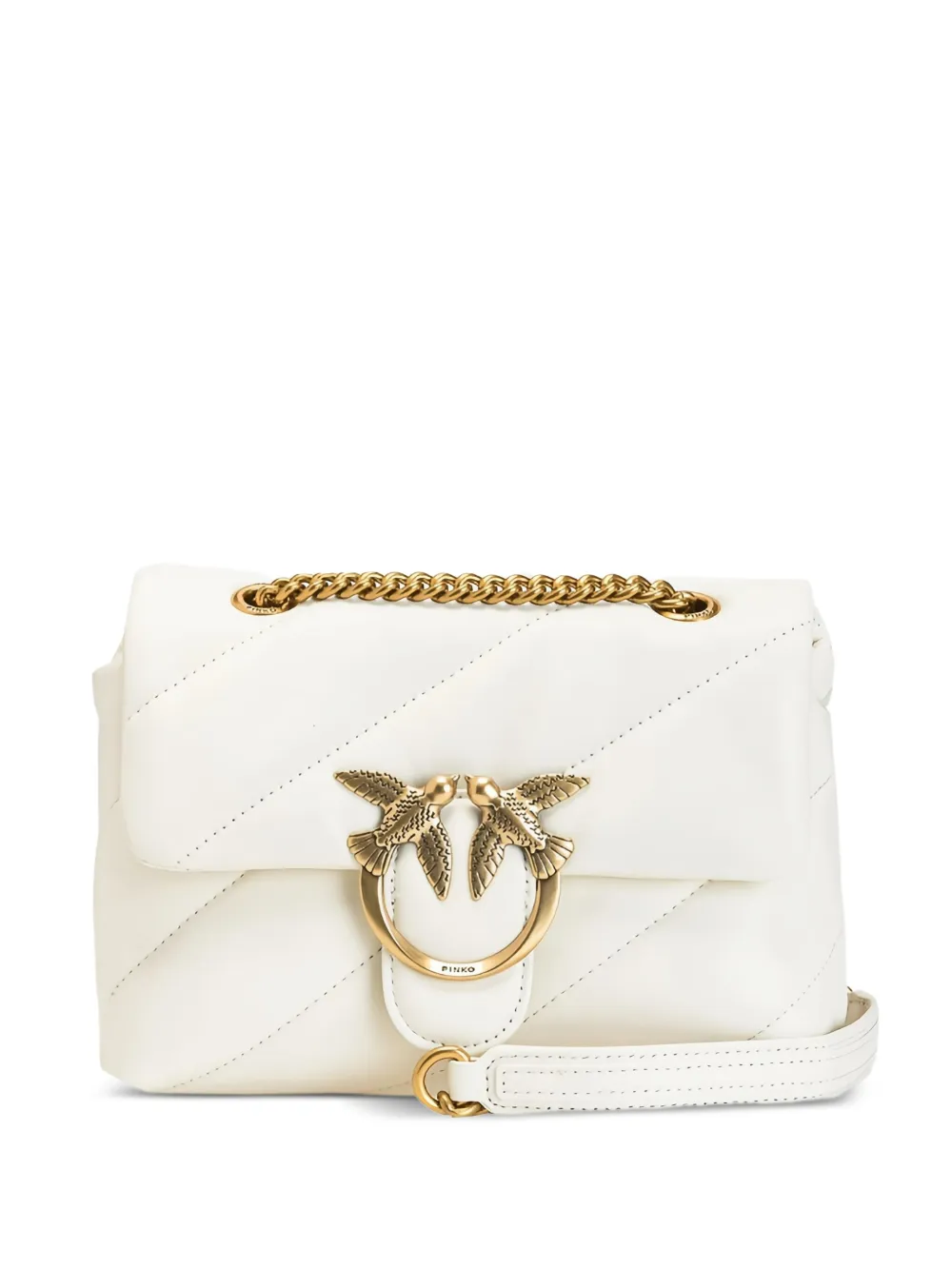 PINKO Leren crossbodytas Wit