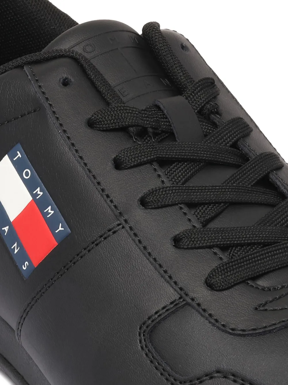 Tommy Jeans leather sneakers Black