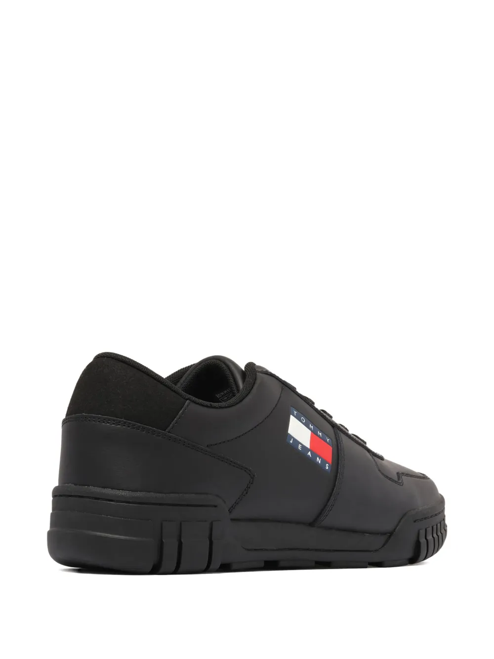 Tommy Jeans leather sneakers Black