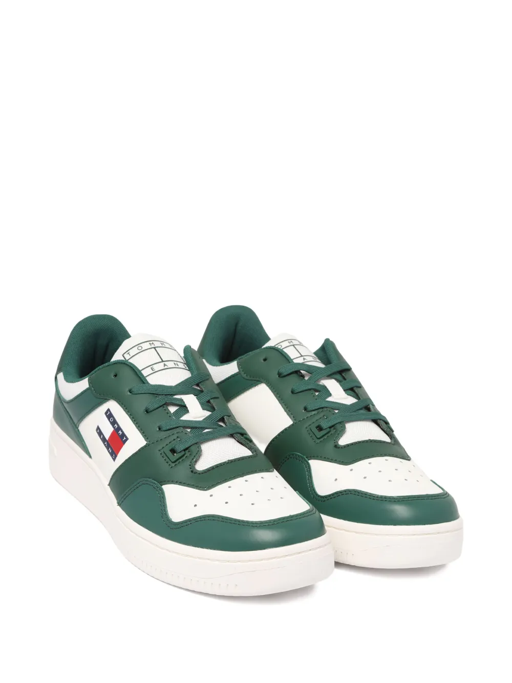 Tommy Jeans leather sneakers Green