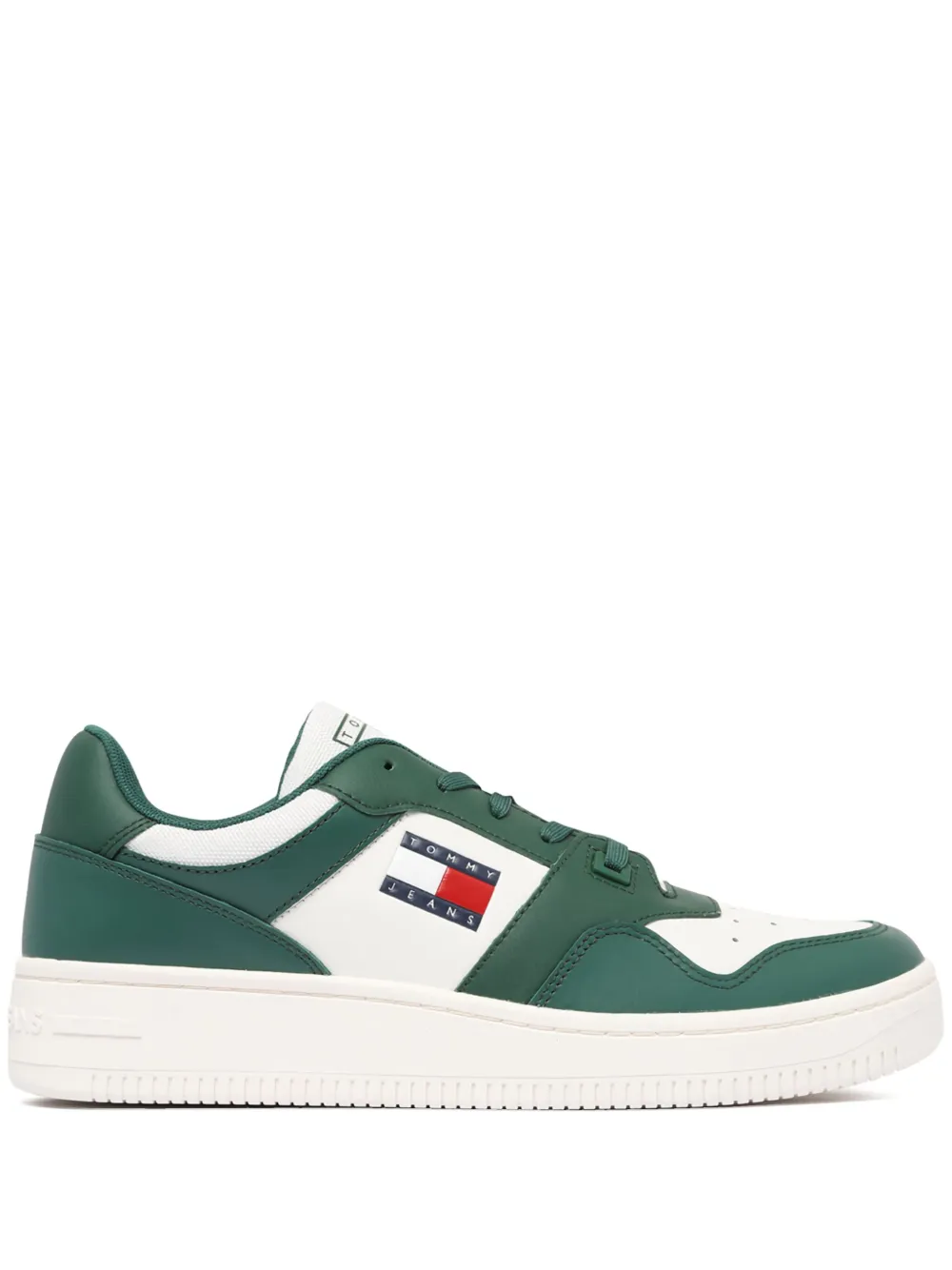 Tommy Jeans leather sneakers Green