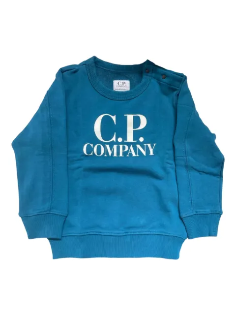 C.P. Company Kids logo-detail crew-neck jumper