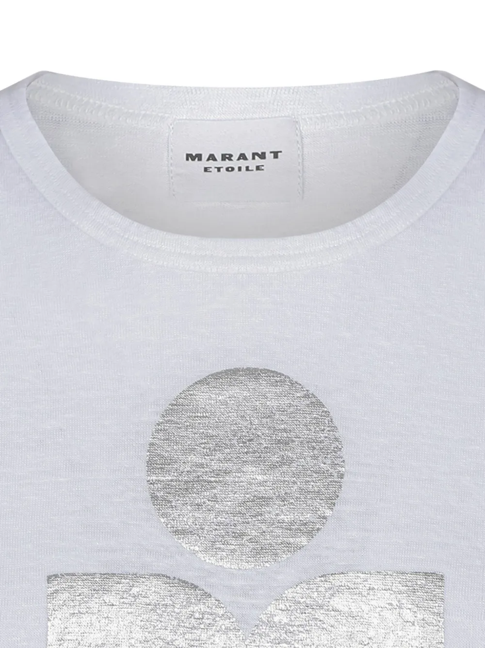 Isabel Marant Étoile Logo-print Linen T-shirt In White