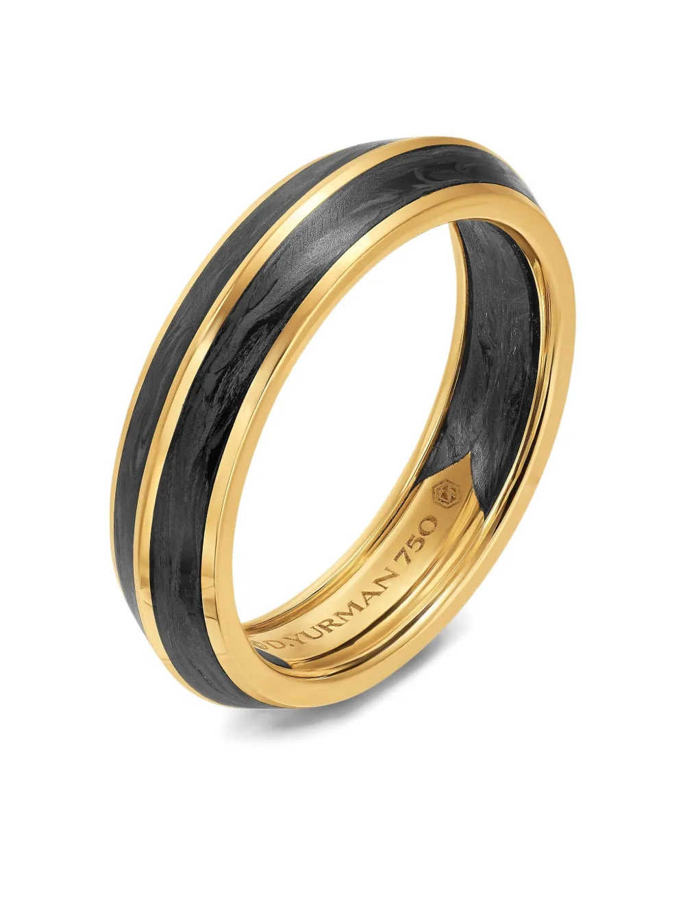 David Yurman 18k Yellow Gold Knife Edge Ring In Gold