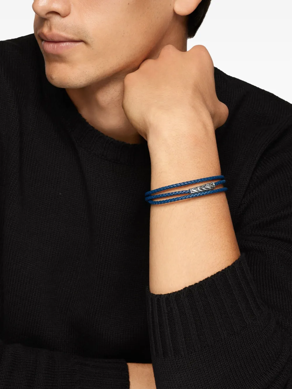 David Yurman Bracciale Chevron Triple in argento sterling | Image 2