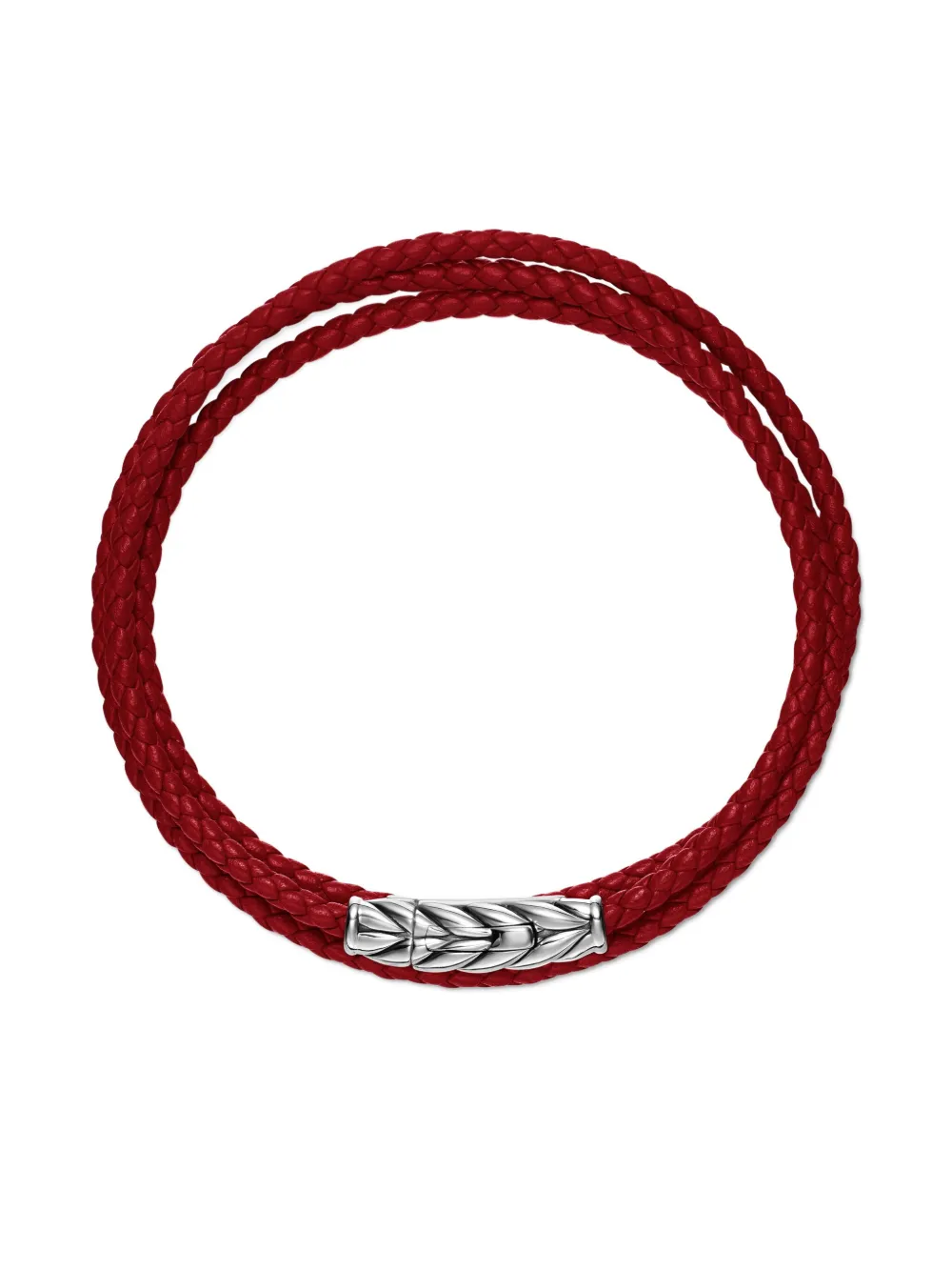 David Yurman Sterling Silver Chevron Triple Bracelet In Silver