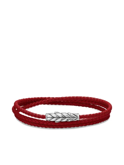 David Yurman pulsera Chevron Triple en plata de ley