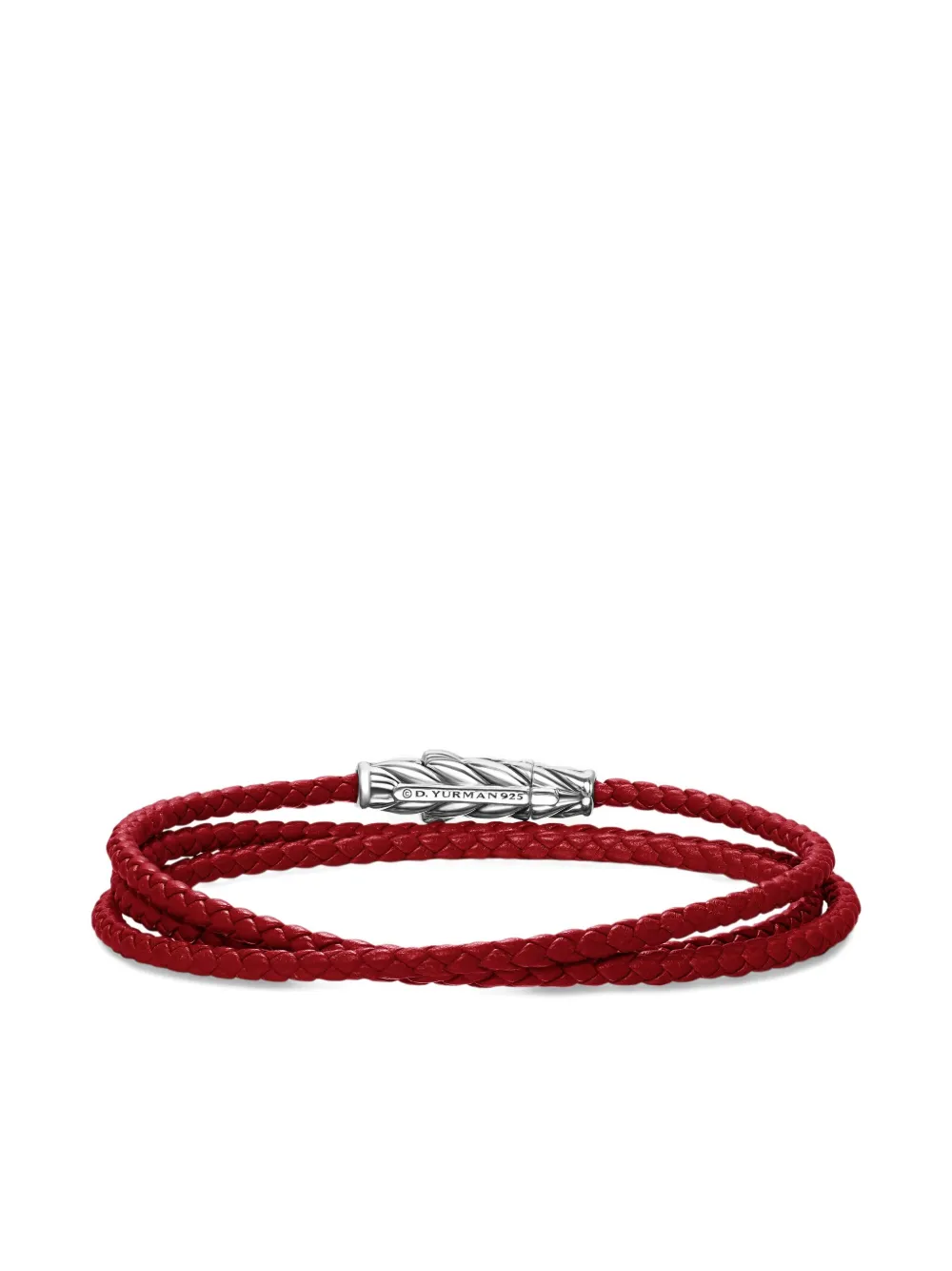 David Yurman Sterling Silver Chevron Triple Bracelet In Silver