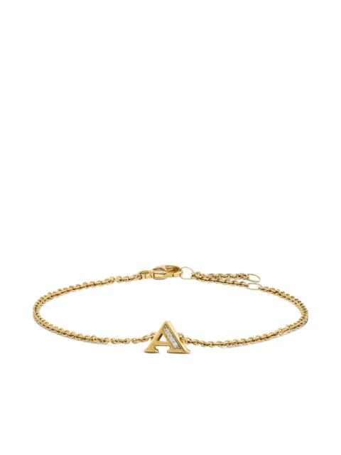 David Yurman bracelet Petite Pavé Initial en or 18ct pavé de diamant