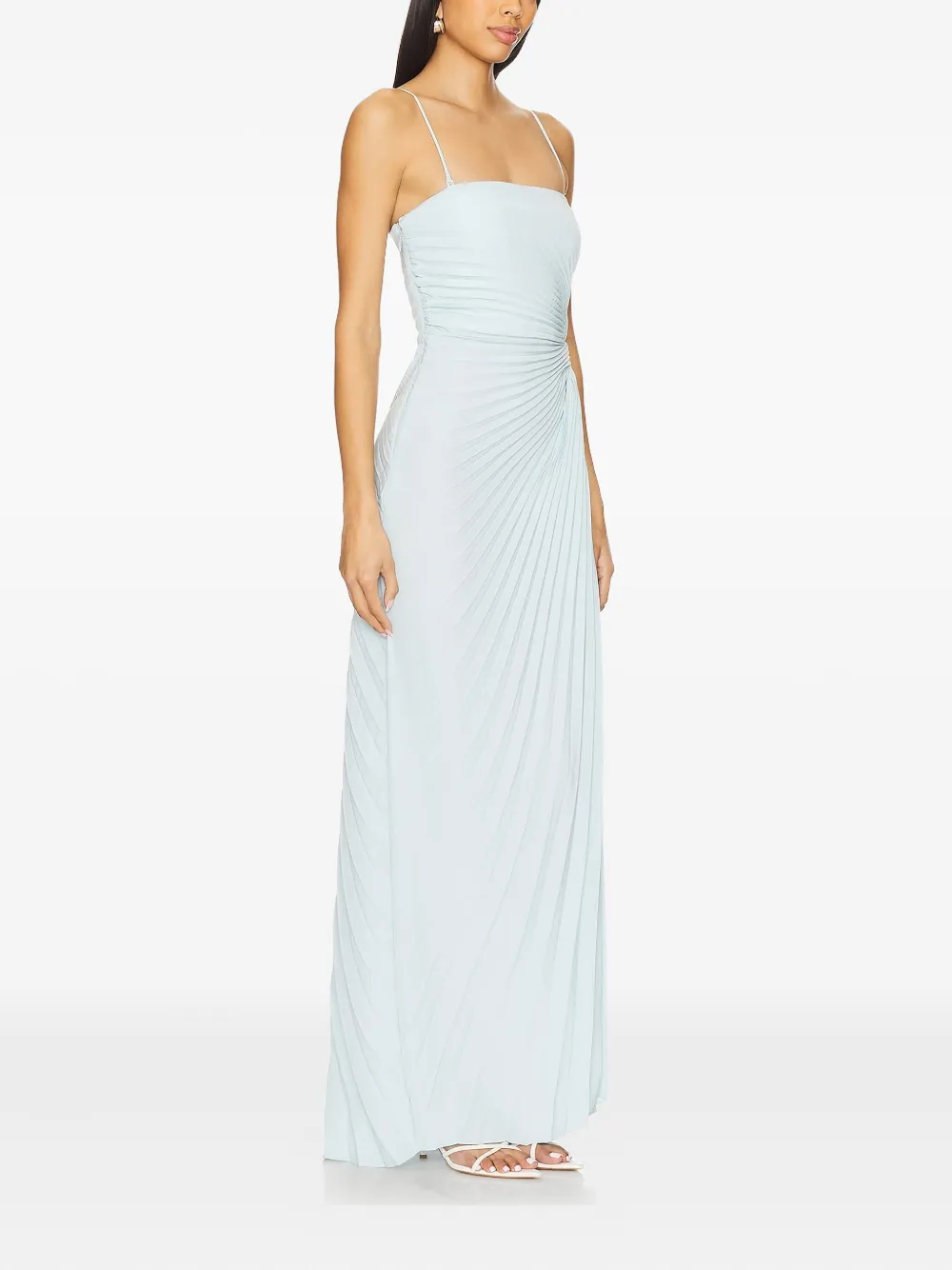 A.L.C. Layla geplooide geknoopte maxi-jurk - Blauw