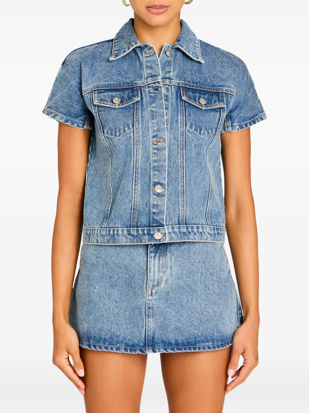 Ser.o.ya Magda Cap Sleeve Jacket In Blue