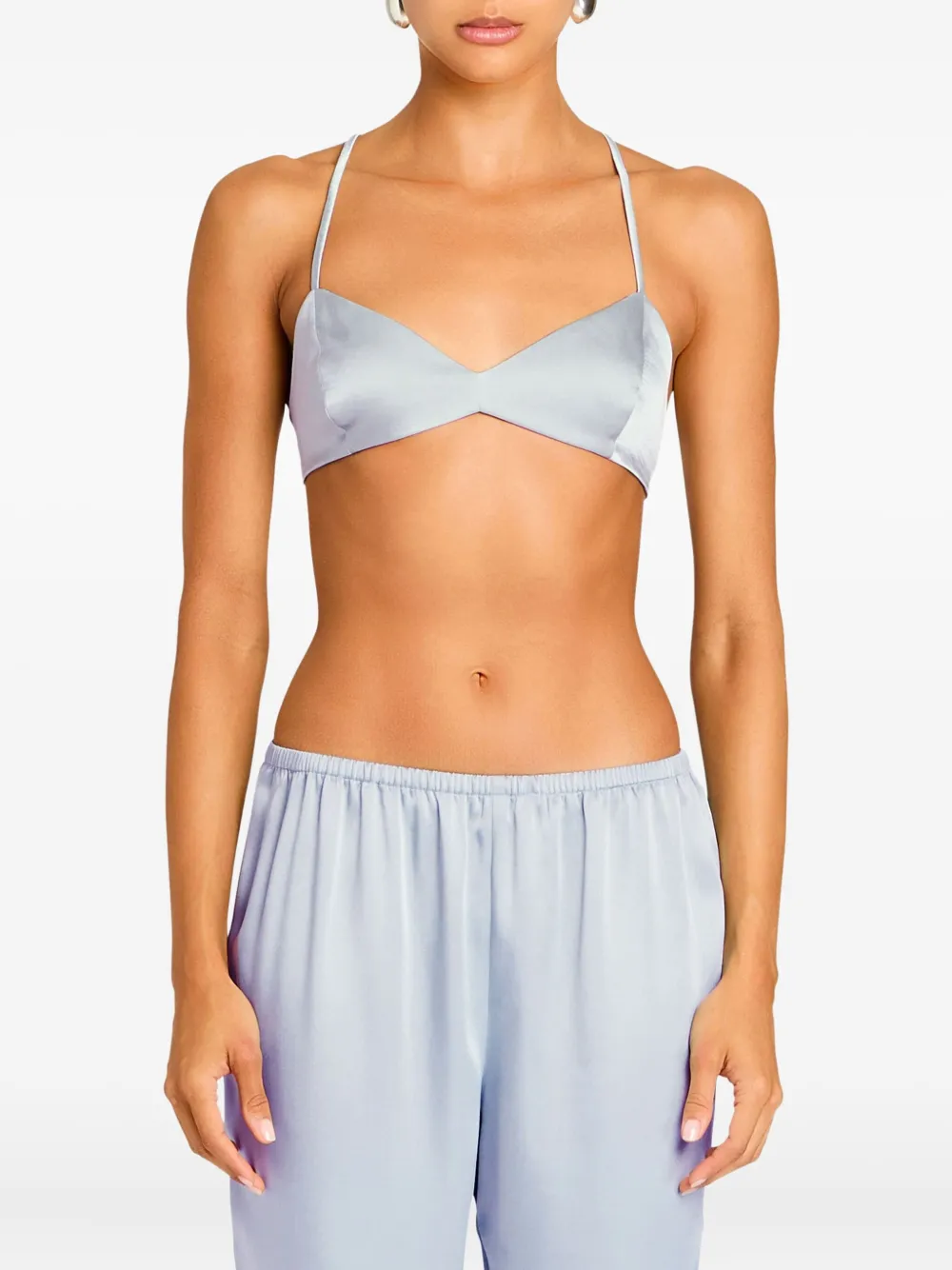 Ser.o.ya Courtney Silk Bra In Blue