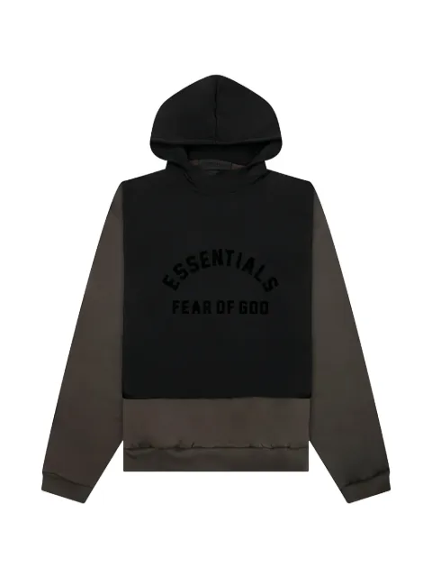 FEAR OF GOD ESSENTIALS hooded colour-block shirt