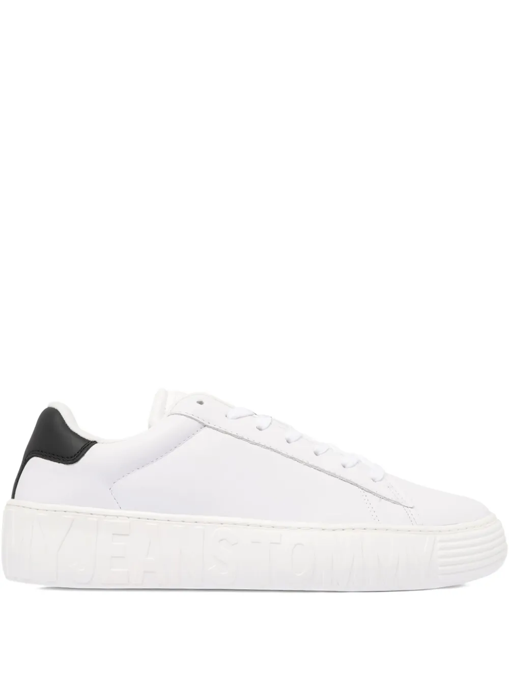 Tommy Hilfiger leather embossed sneakers | White | Image 1