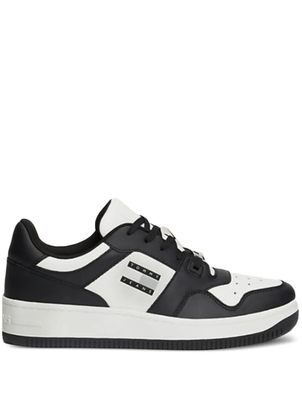Tommy Jeans leather sneakers Black