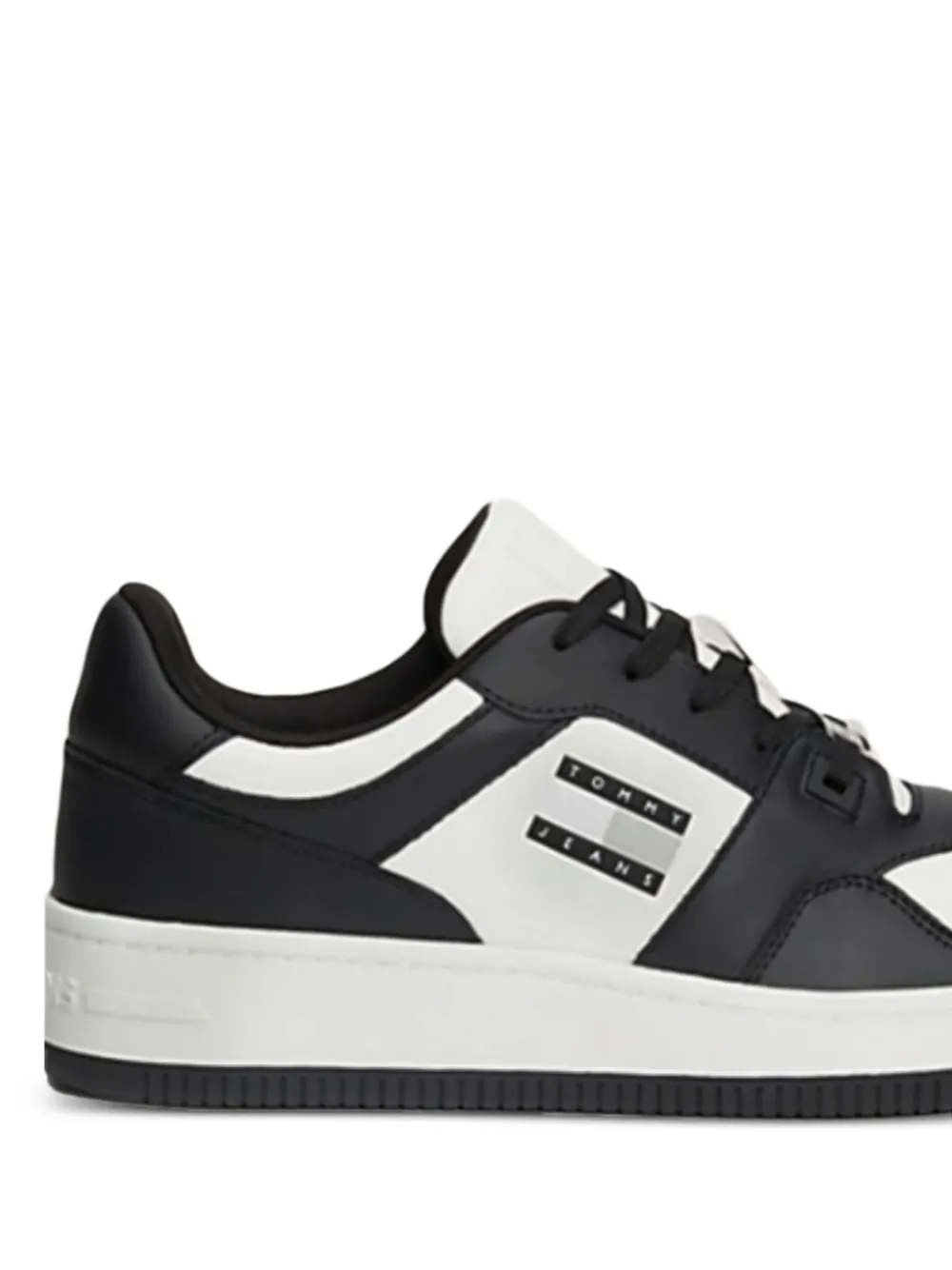 Tommy Jeans leather sneakers Black