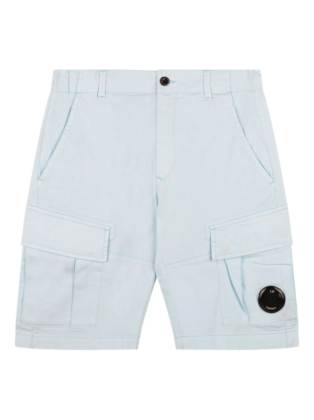 C.P. Company Kids Shorts met lens detail Blauw