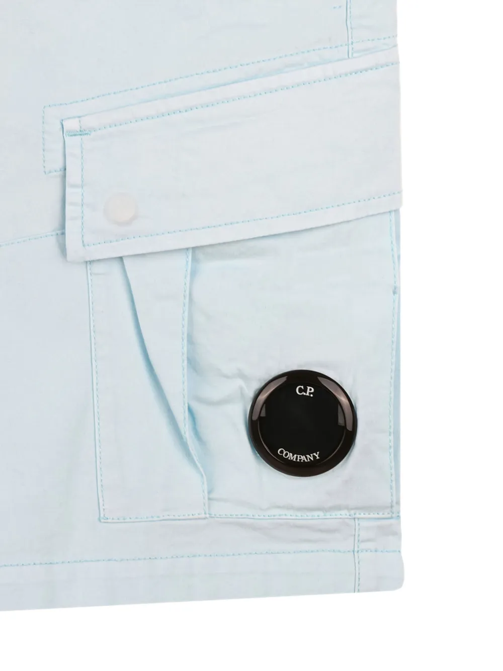 C.P. Company Kids Shorts met lens detail Blauw