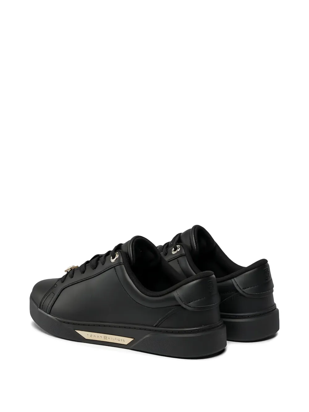 Tommy Hilfiger Leren sneakers Zwart