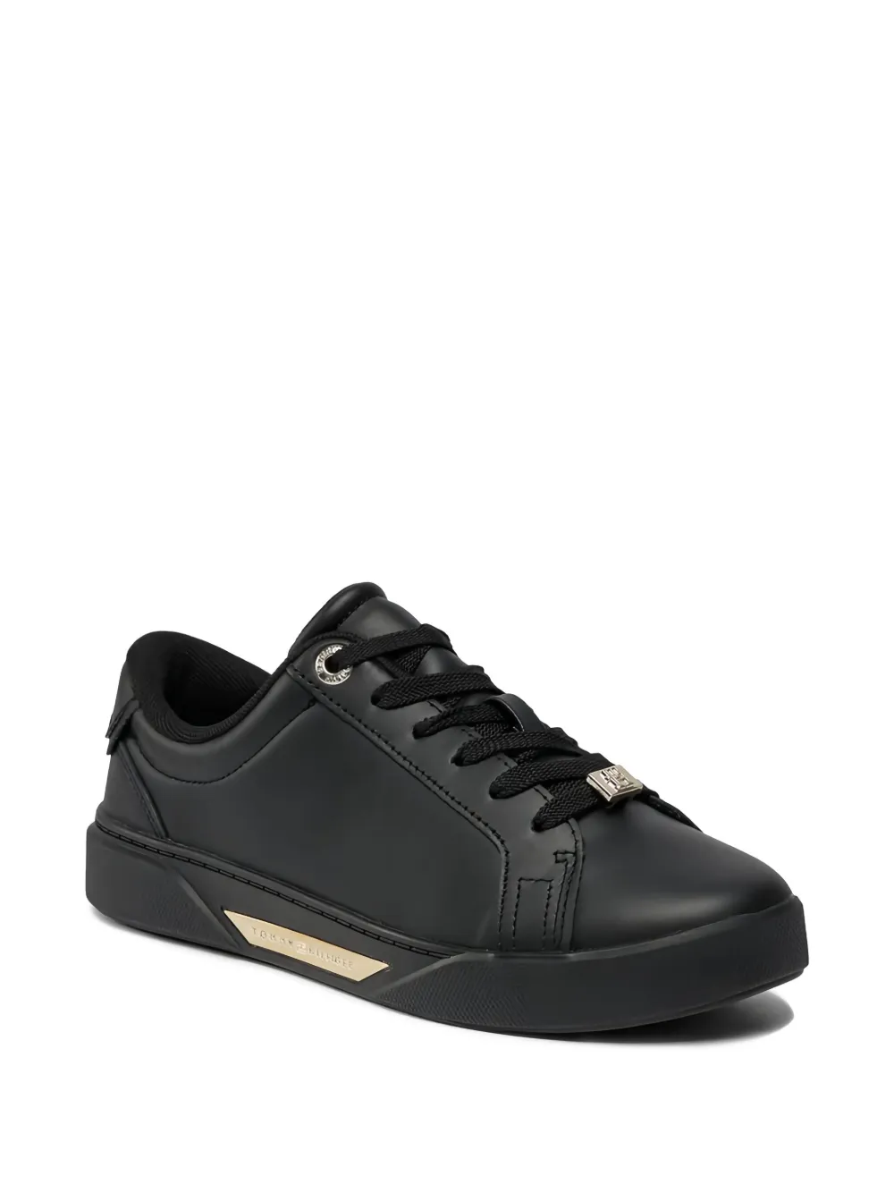 Tommy Hilfiger Leren sneakers Zwart