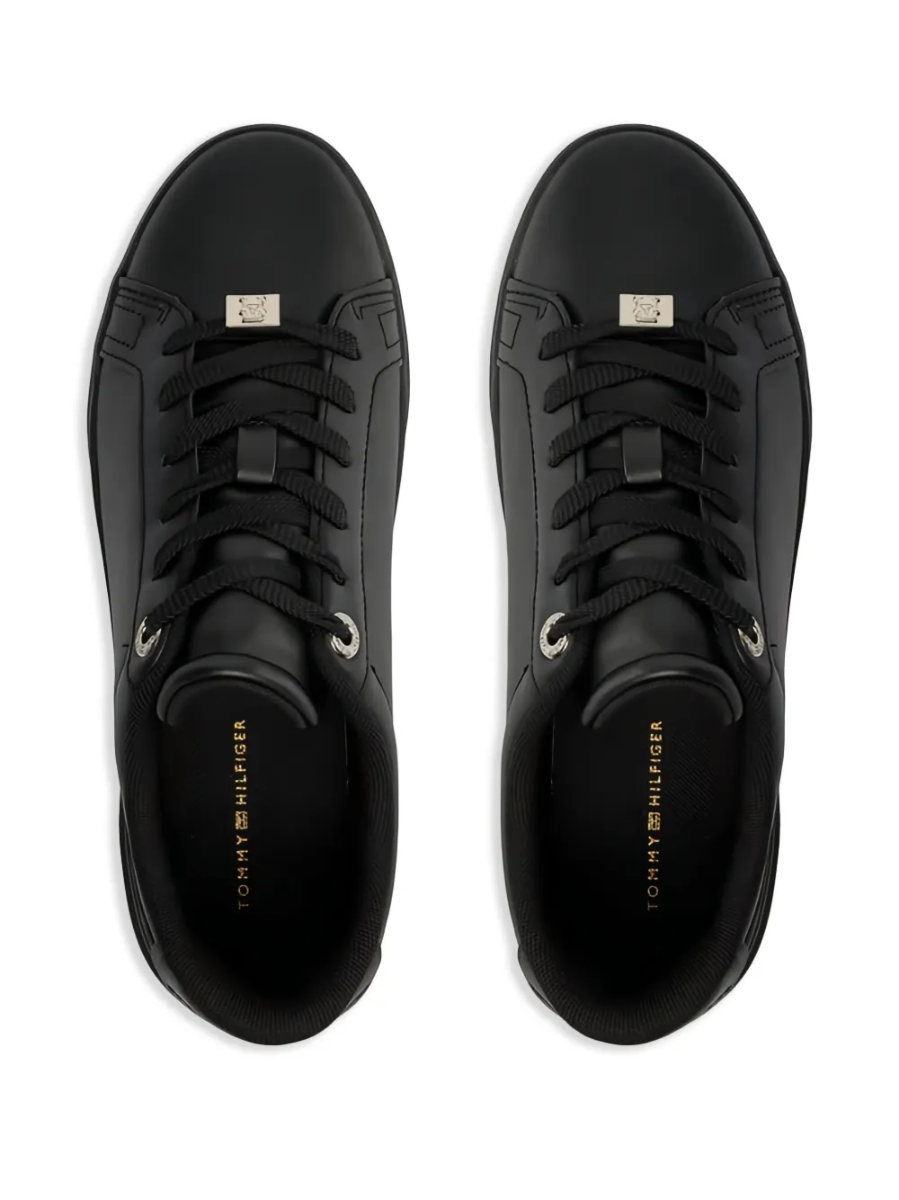 Tommy Hilfiger Leren sneakers Zwart