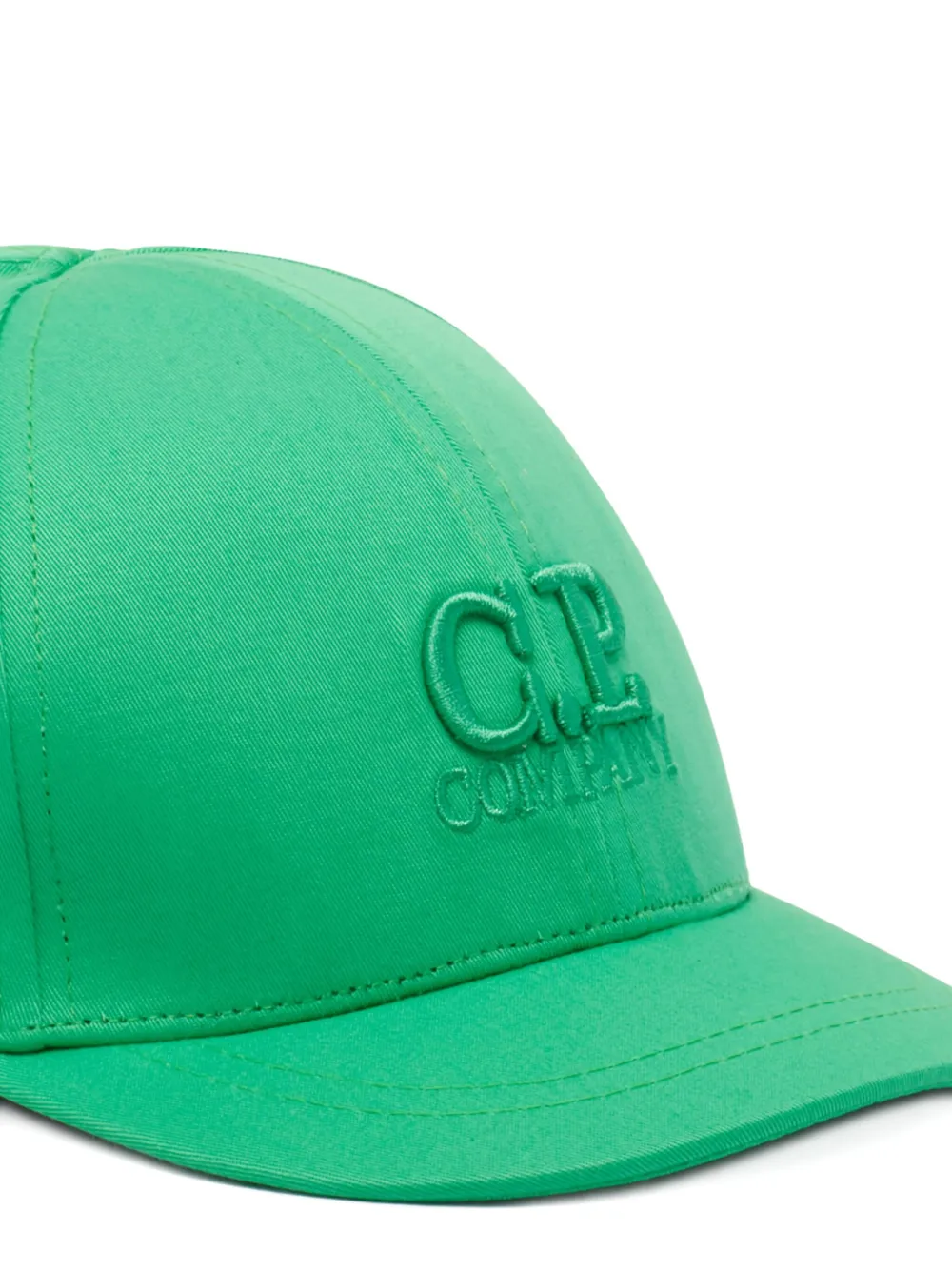 C.P. Company Kids Honkbalpet met geborduurd logo Groen