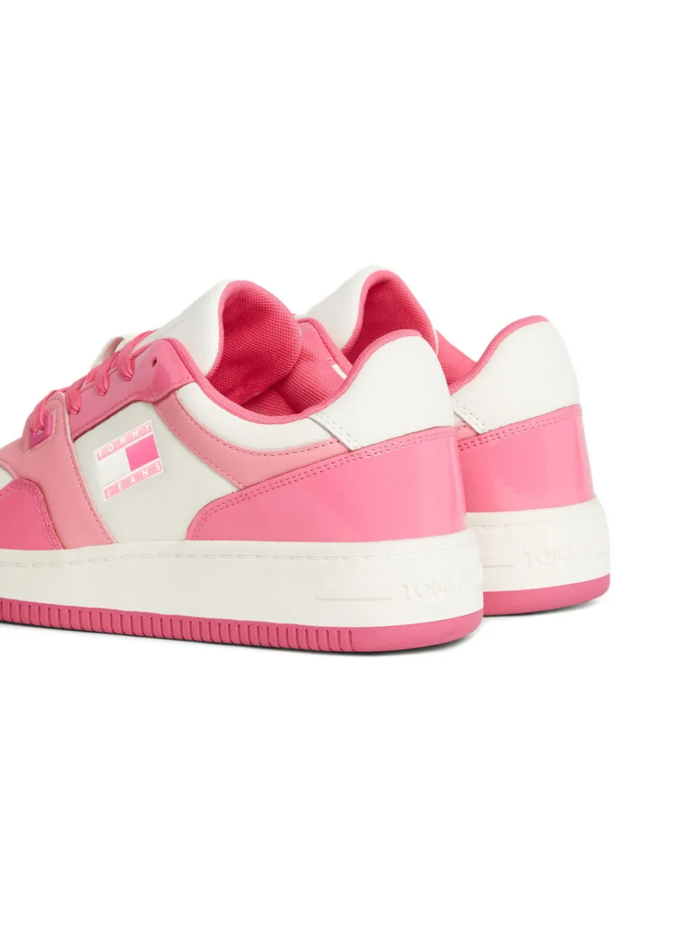 Tommy Jeans leather sneakers Pink