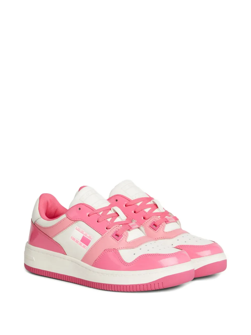 Tommy Jeans leather sneakers Pink