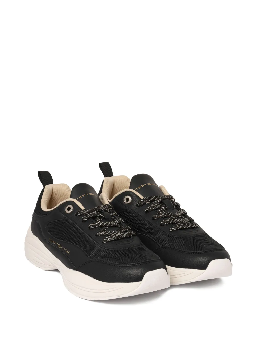 Tommy Hilfiger Sneakers met logoprint - Zwart