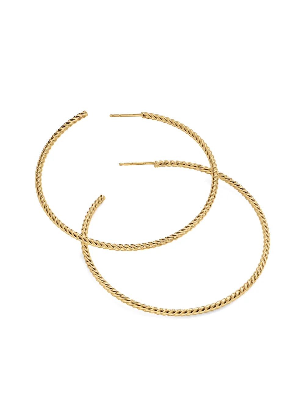 David Yurman 18k Yellow Gold Cablespira® Hoop Earrings In Gold