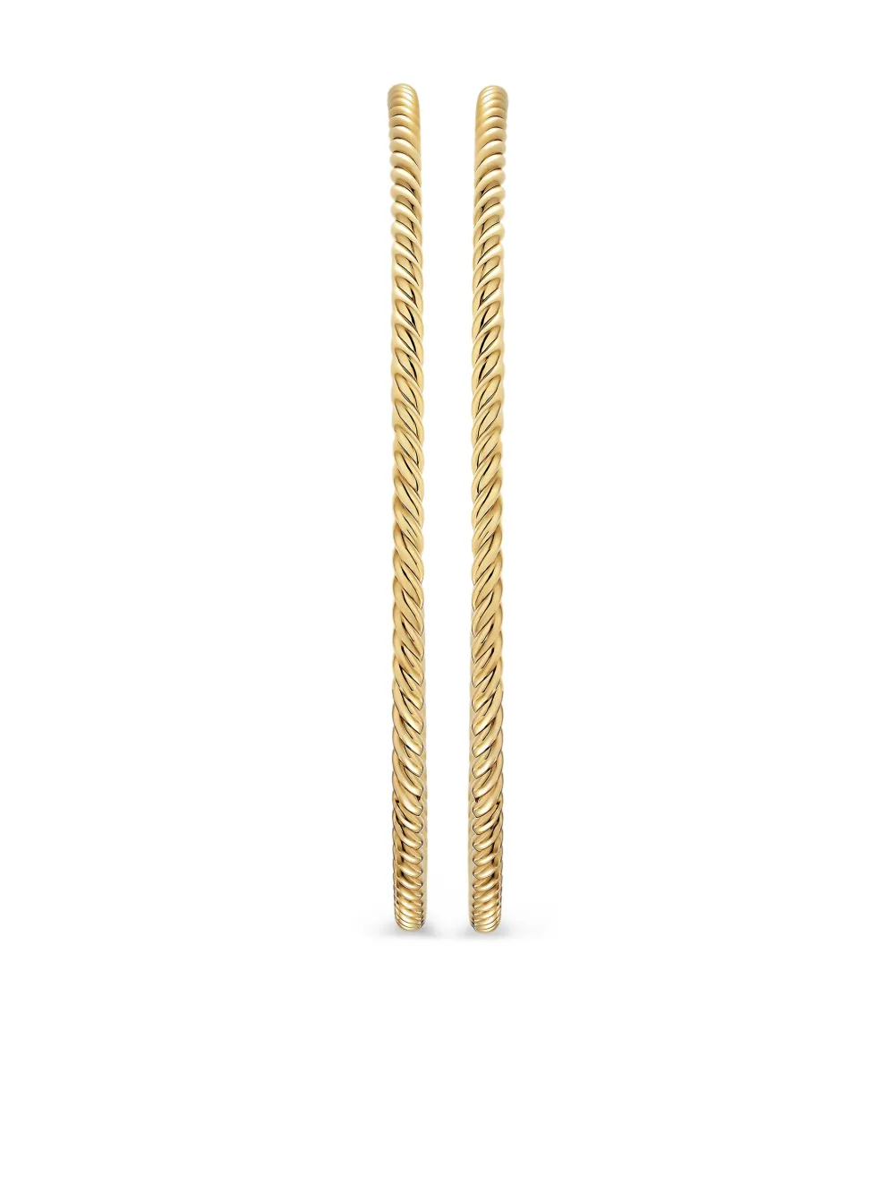 David Yurman Cablespira フープピアス 18Kイエローゴールド - ゴールドトーン David Yurman Cablespira フープピアス 18Kイエローゴールド - ゴールドトーン
