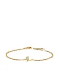 David Yurman 18K yellow gold Petite Pavé Initial diamonds bracelet