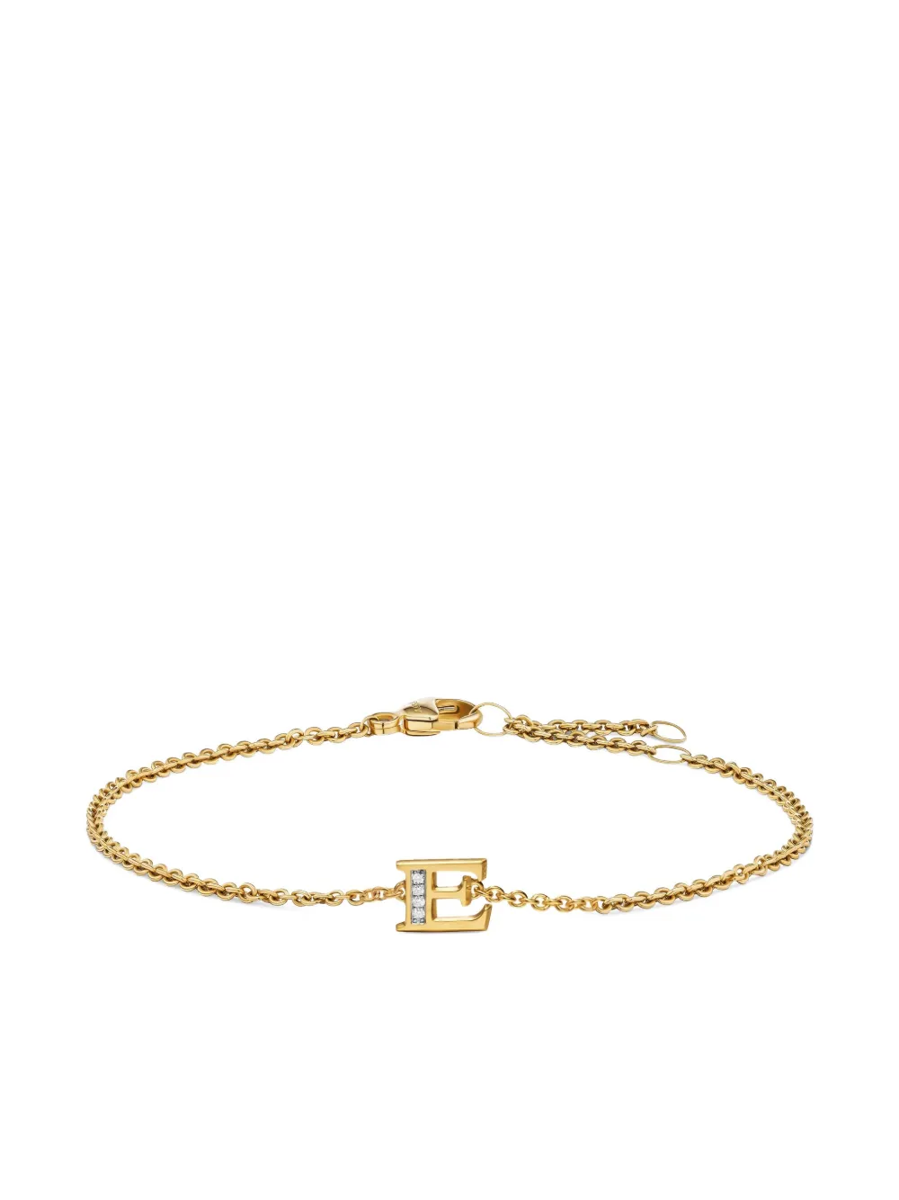 David Yurman bracelet Petite Pavé Initial en or jaune 18ct pavé de diamant | or | Image 1
