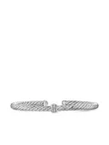 David Yurman sterling silver Cable Flex Station diamond bangle