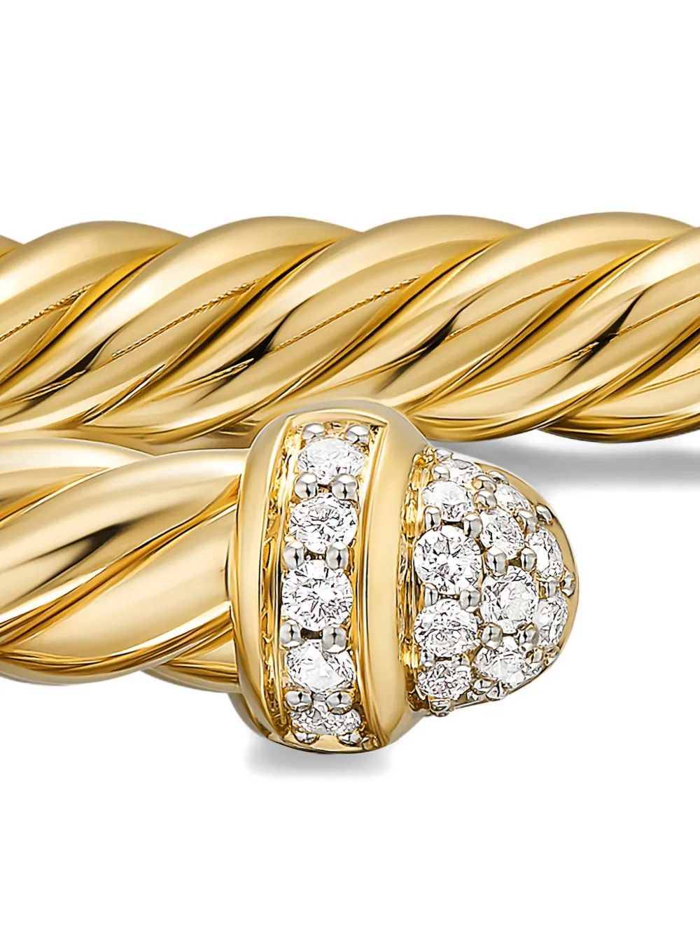 18k Yellow Gold Cablespira® Flex Diamond Bangle
