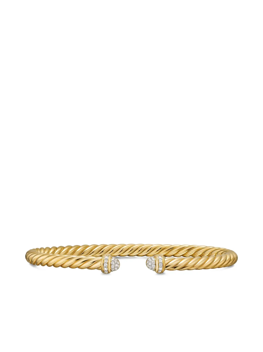 David Yurman 케이블스파이라® 플렉스 18K 옐로 골드 다이아몬드 뱅글 | 골드 톤 | Image 1
