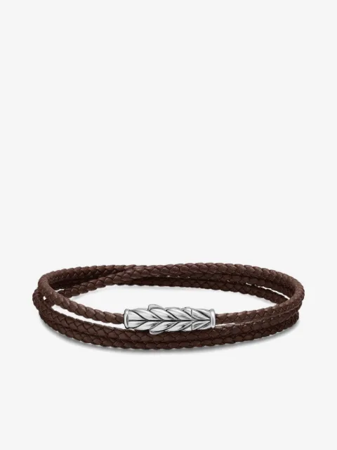 David Yurman pulsera Chevron Triple en plata de ley