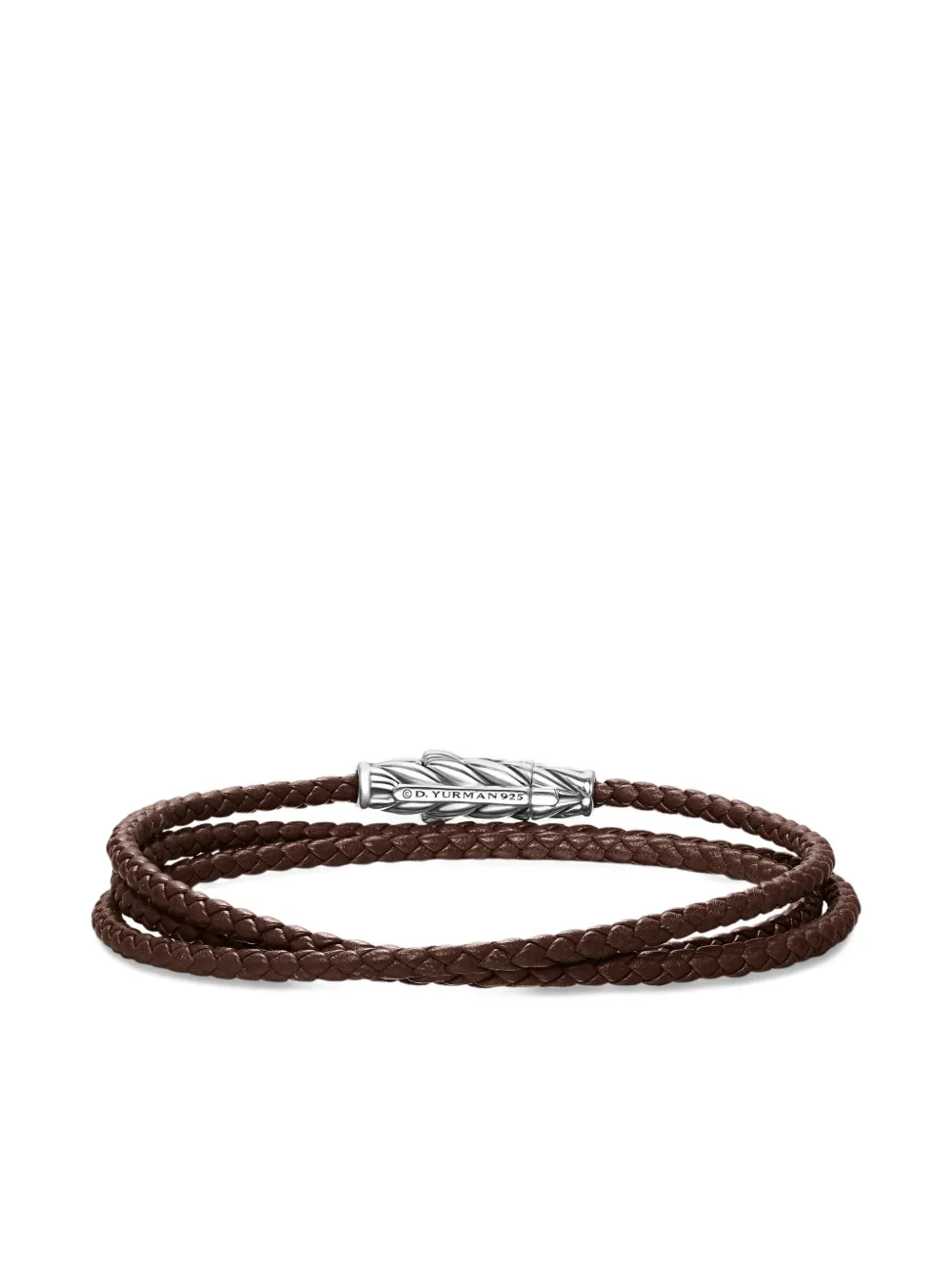 David Yurman Sterling Silver Chevron Triple Bracelet In Silver