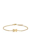 David Yurman 18K yellow gold Petite Pavé Initial diamonds bracelet