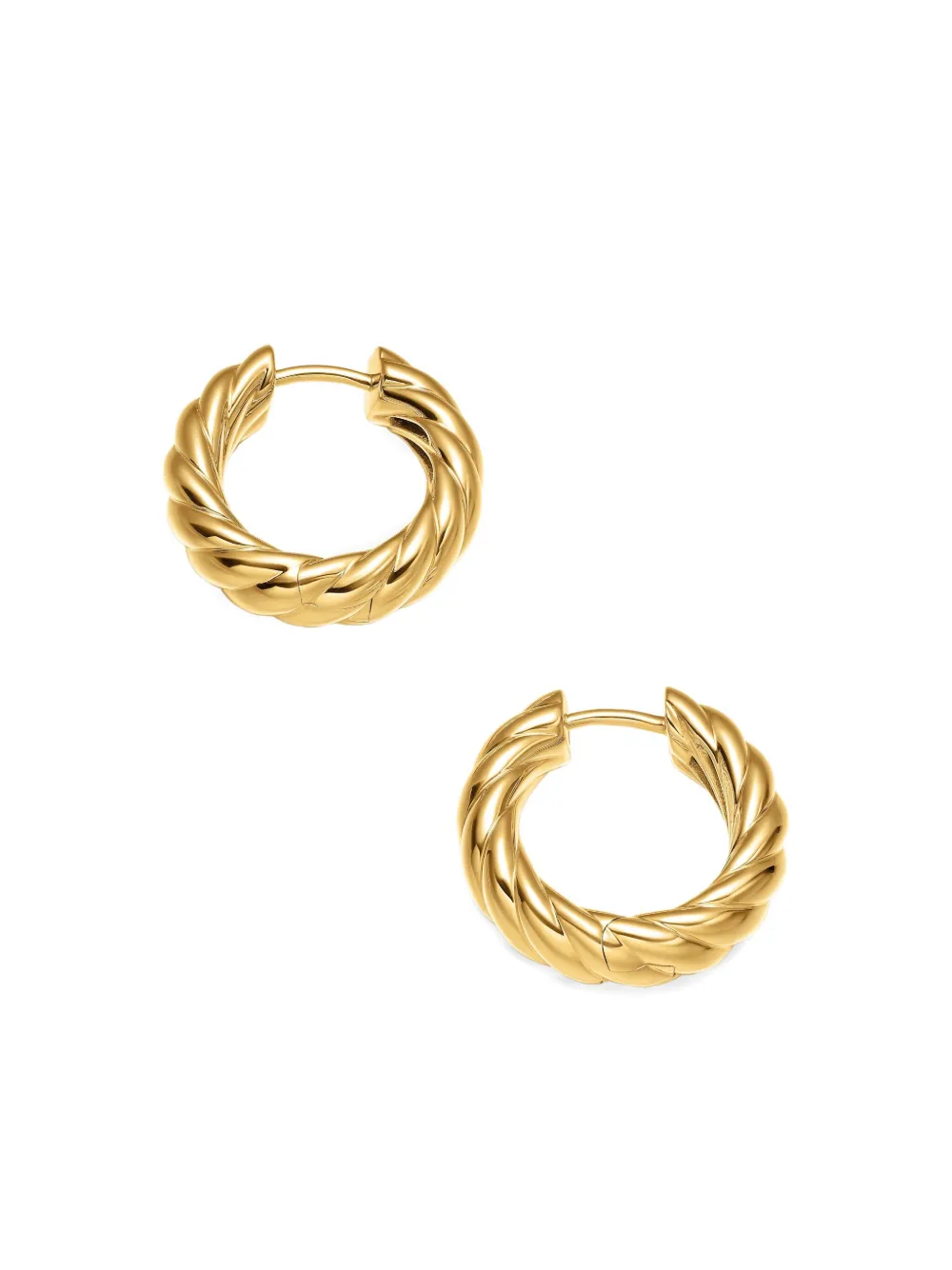 David Yurman 18k Yellow Gold Dy Madison® Earrings In Gold