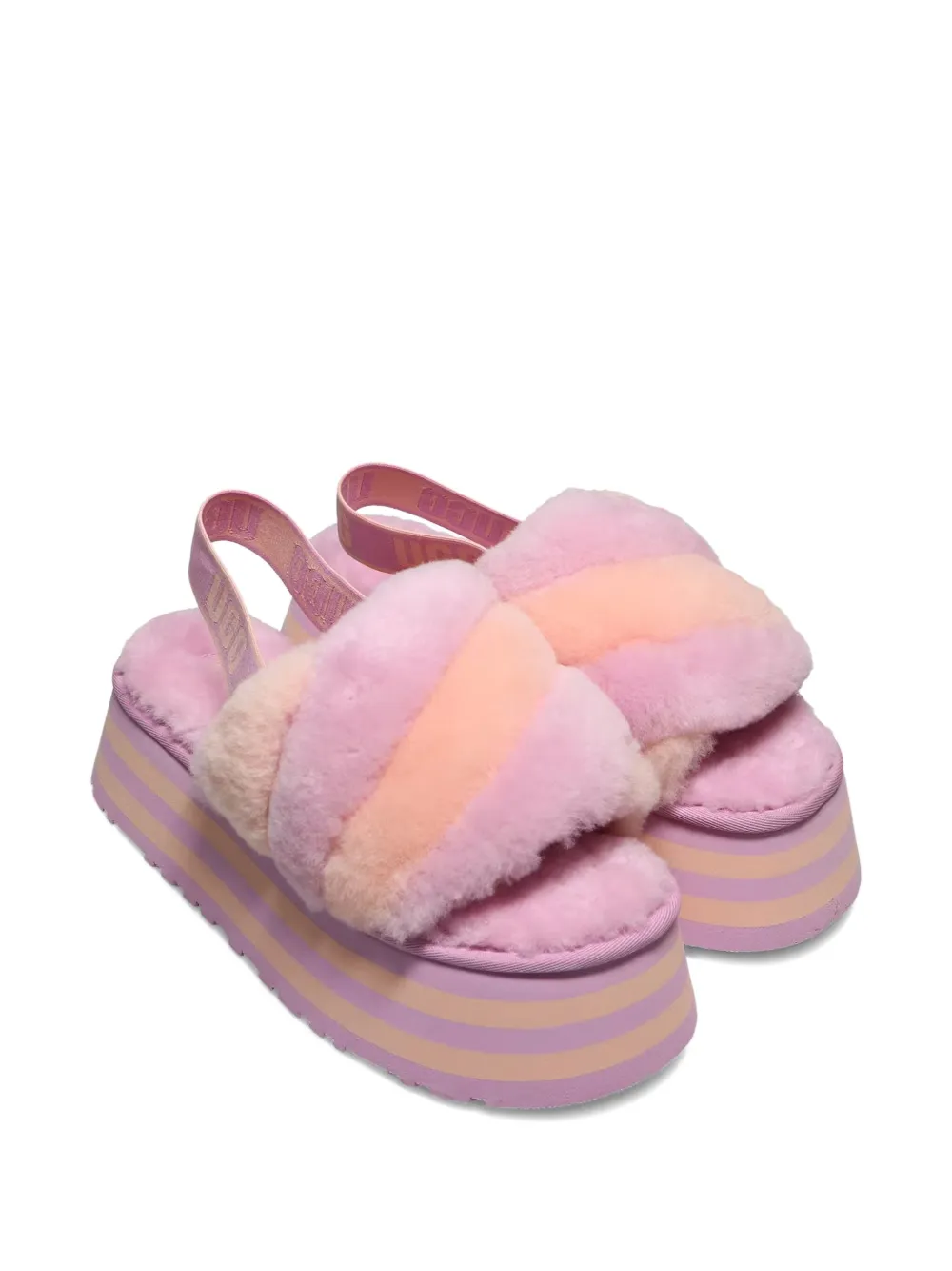 UGG Disco Stripe Purple/Pink slides - Roze