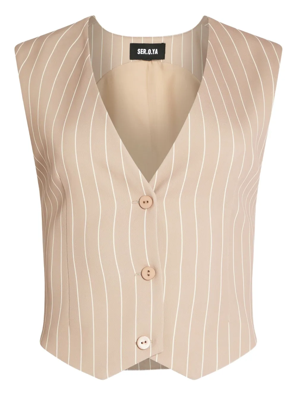 Shop Ser.o.ya Angelina Vest In Nude