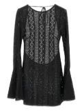 THE ANDAMANE open-knit mini dress - Black